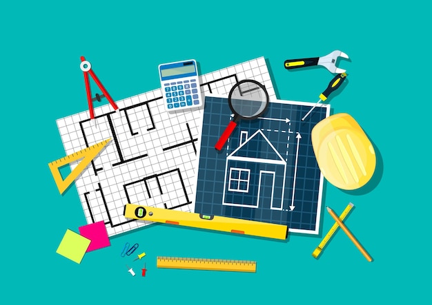 Projeto de arquitetura com construção