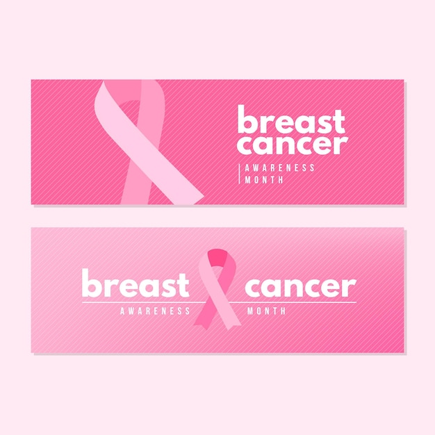 Vetor projeto de banners do mês de conscientização sobre o câncer