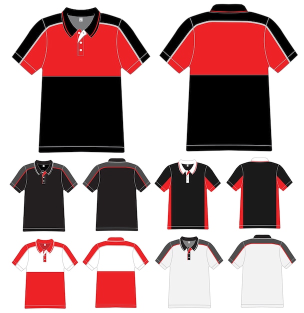 Projeto de camisa polo de vetor