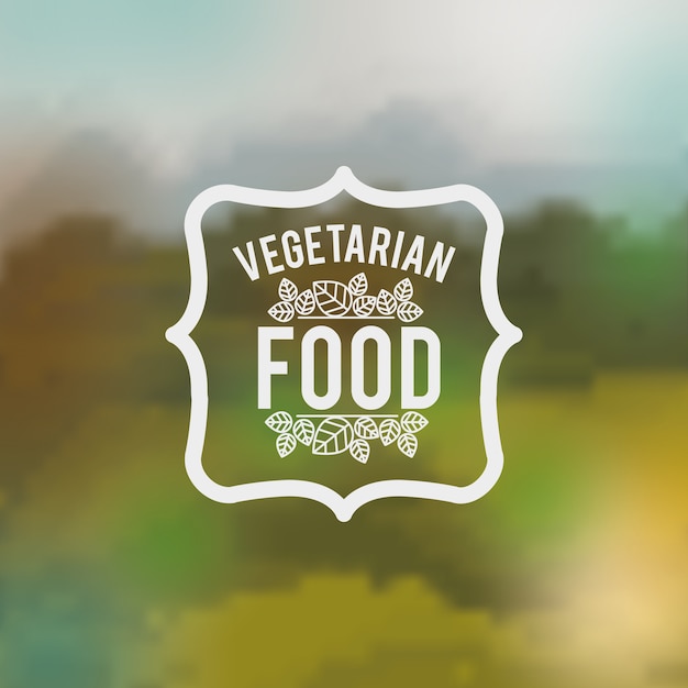 Vetor projeto de comida vegetariana