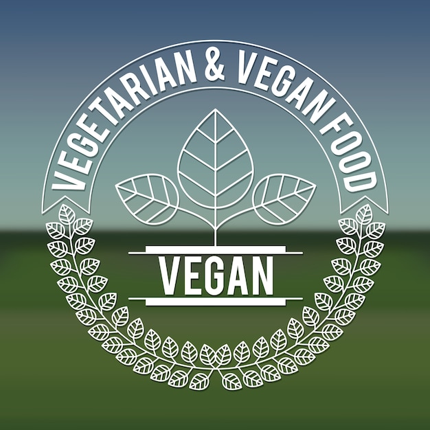 Vetor projeto de comida vegetariana