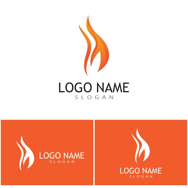 Projeto de conceito de vetor de logotipo de chama de fogo