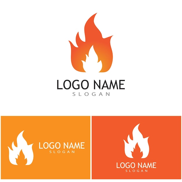 Projeto de conceito de vetor de logotipo de chama de fogo