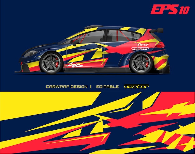 Projeto de embrulho de carro com desenhos abstratos texture.racing fundo para carro de corrida, veículo de aventura.