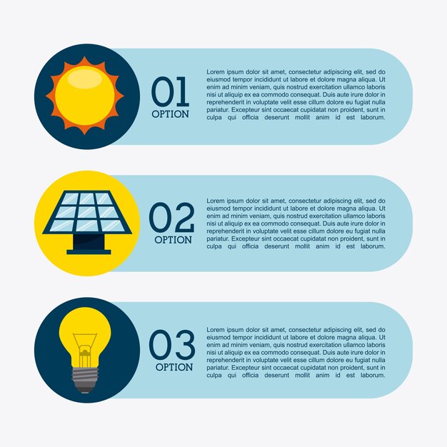 Projeto de energia solar, ilustração vetorial eps10 gráfico