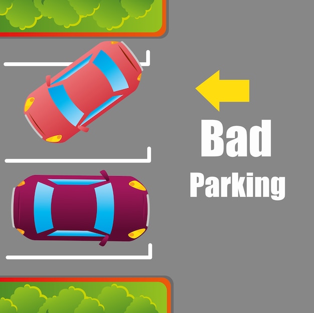 Projeto de estacionamento ou zona de estacionamento