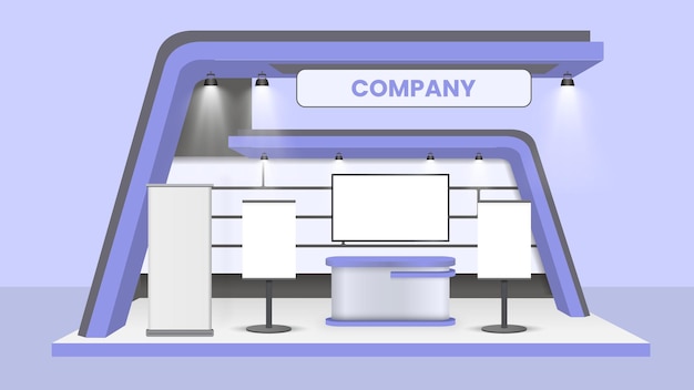 Vetor projeto de estande virtual