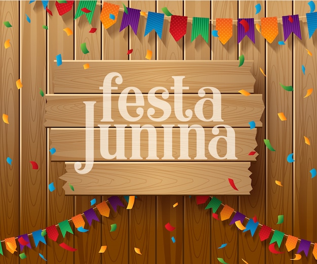 Vetor projeto de feriado festa junina brasil