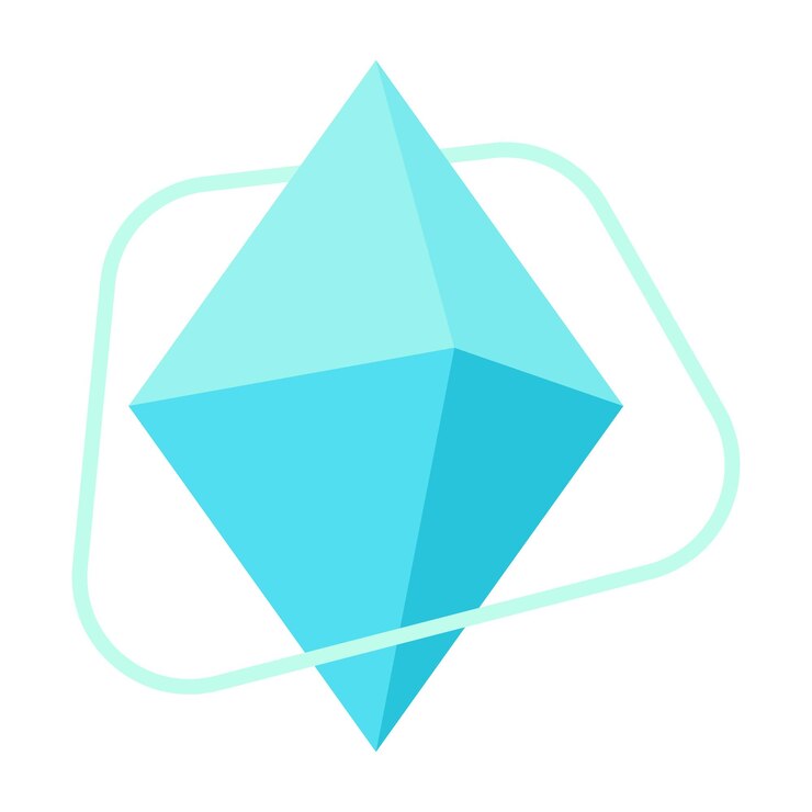 Vetor projeto de forma geométrica octaedro
