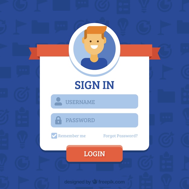 Projeto de formulário de login com o avatar sorridente