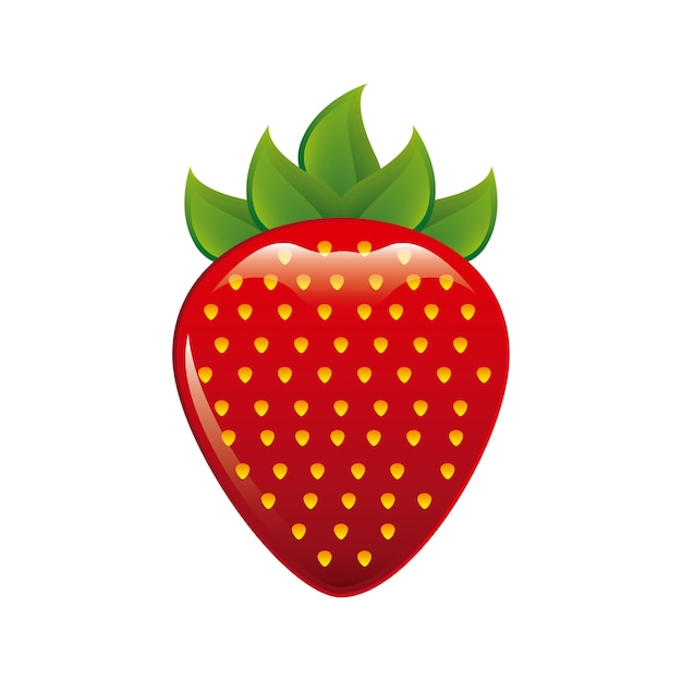 projeto de fruta sobre ilustração vetorial de fundo branco