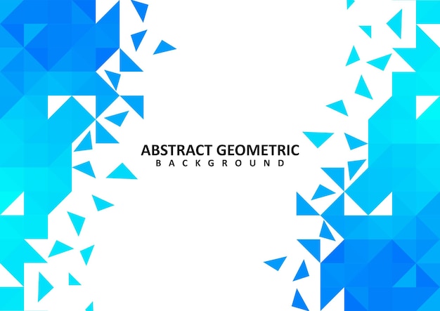 Projeto de fundo abstrato azul geométrico vetorial