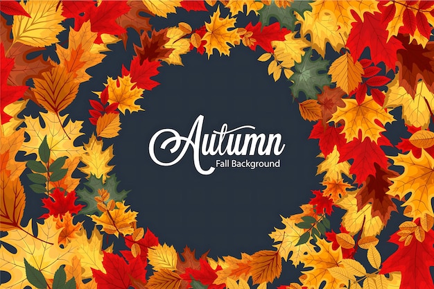 Projeto de fundo de outono vetorial vector autumn autumn background design de outono vectorial