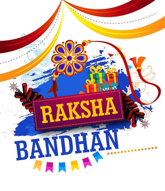 Projeto de fundo rakhi festival com ilustração criativa rakhi, festival indiano raksha bandhan