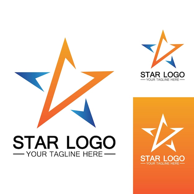 Projeto de ilustração de ícone de vetor de modelo de logotipo estrela