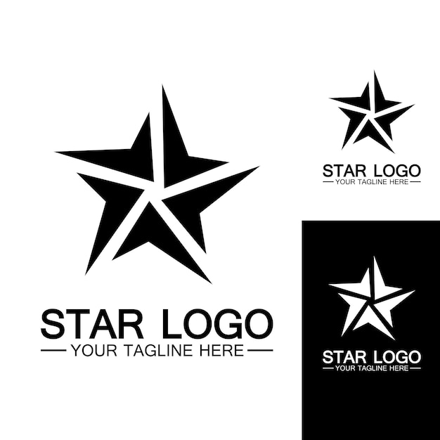 Projeto de ilustração de ícone de vetor de modelo de logotipo estrela