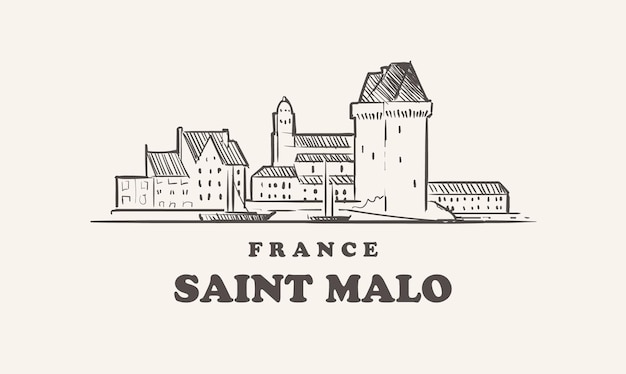 Projeto de ilustração do horizonte de saint malo