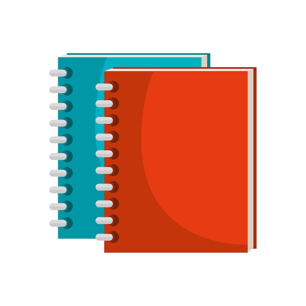 Vetor projeto de ilustração do notebook escola ícone isolado vector