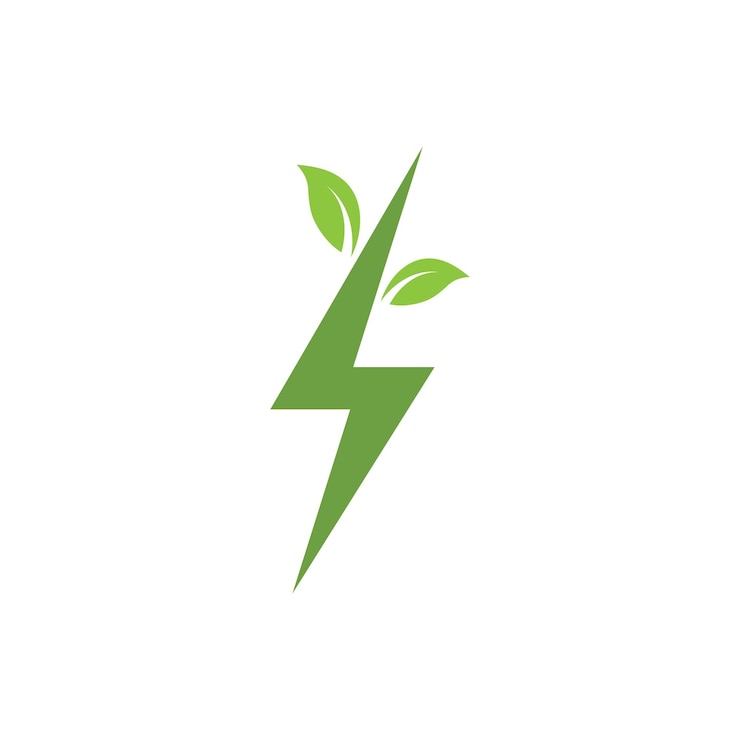 Vetor projeto de ilustração vetorial de ícone de energia ecológica