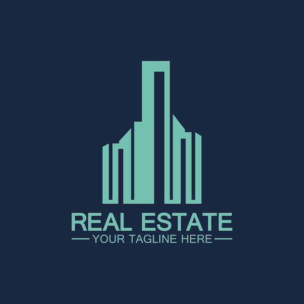 Projeto de ilustração vetorial de logotipo de negócios imobiliários