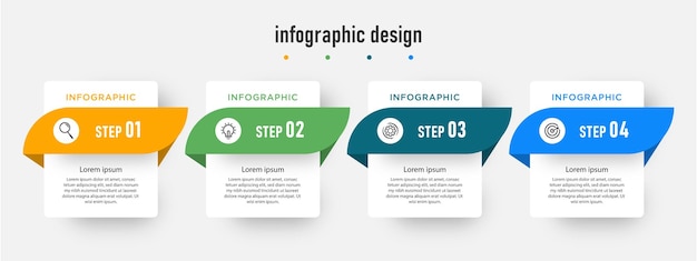 Projeto de infográfico de etapas profissionais