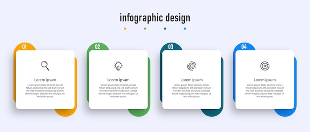 Projeto de infográfico de etapas profissionais