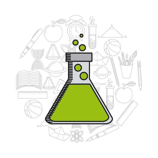 Vetor projeto de laboratório de ciências