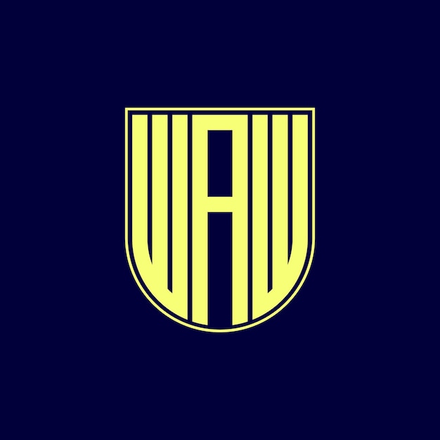 projeto de logotipo da letra waw