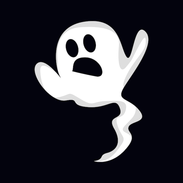 Projeto de logotipo de fantasma ícone de halloween ilustração de fantasia de halloween modelo de banner de celebração