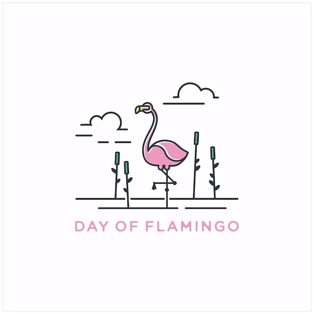 Projeto de logotipo de flamingo