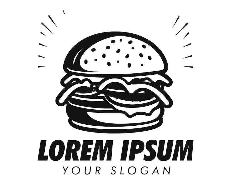 Vetor projeto de logotipo de hambúrguer vetorial