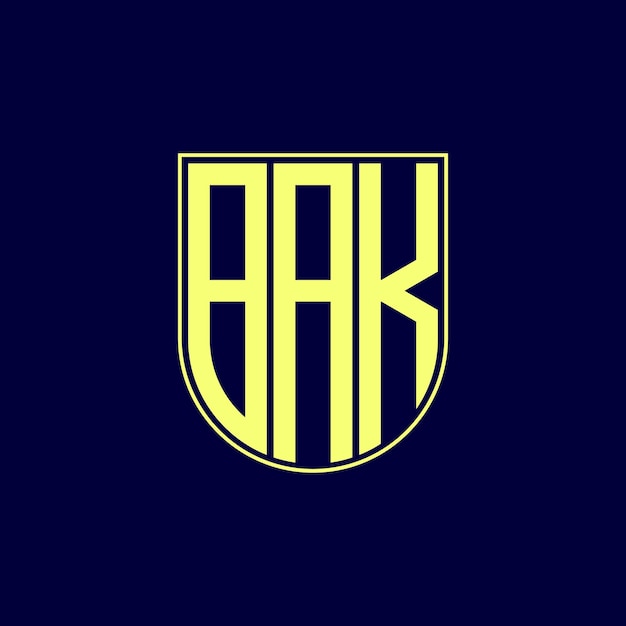 projeto de logotipo de letra bak