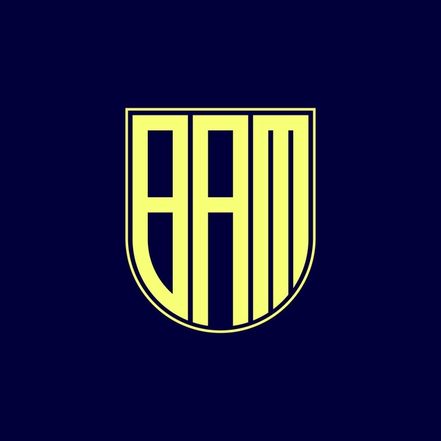 projeto de logotipo de letra bam
