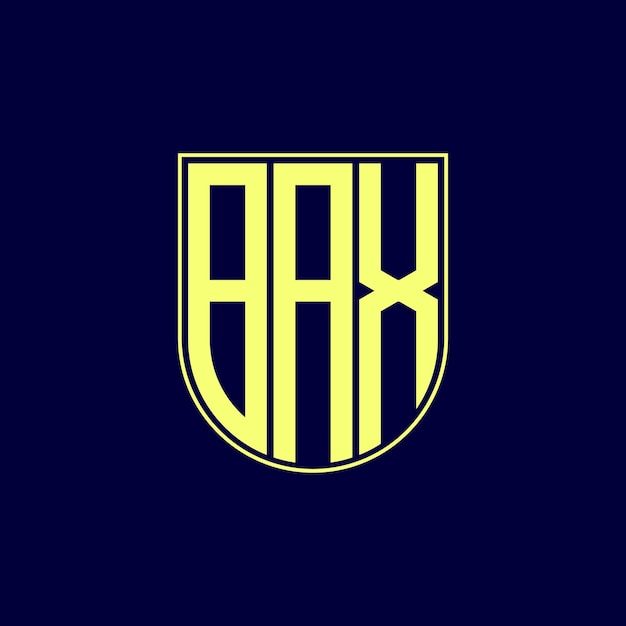 projeto de logotipo de letra bax