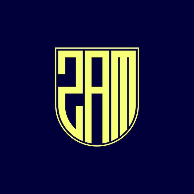 projeto de logotipo de letra zam