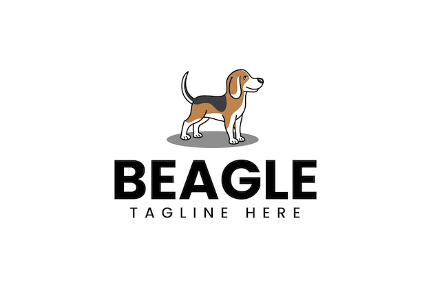 Projeto de logotipo de mascote de cachorro beagle para amantes de animais e negócios de lojas de animais de estimação