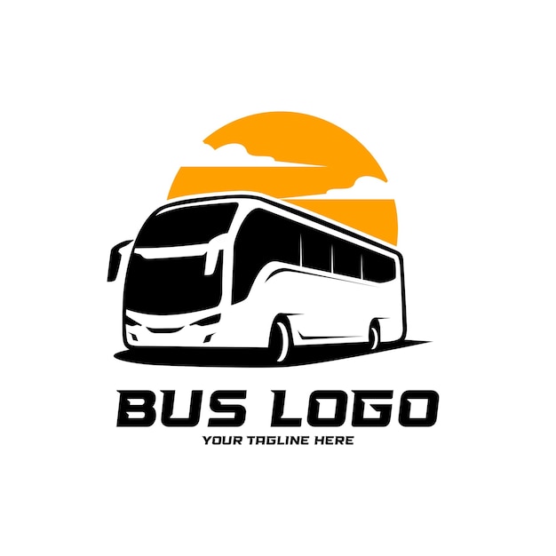Vetor projeto de logotipo de ônibus ônibus de viagem vetorial