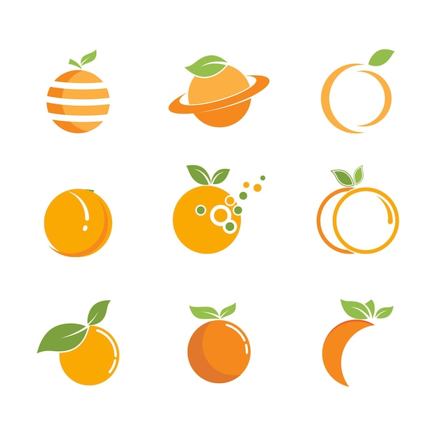 Projeto de logotipo laranja projeto de ilustração vetorial