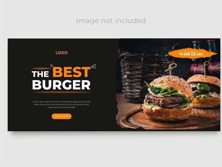 Vetor projeto de modelo de banner da web de restaurantes
