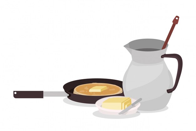 Conjunto De Processo De Cozinhar Panquecas. Panqueca Cozinhando Em  Frigideira Sobre a Ilustração Do Vetor Do Queimador Ilustração do Vetor -  Ilustração de jogo, etapa: 232060528