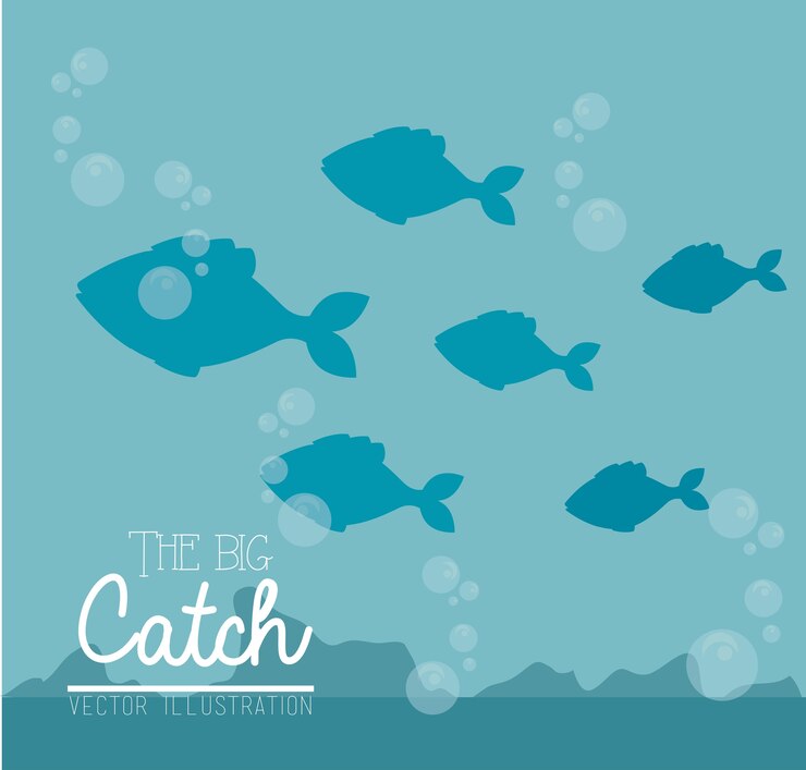 Vetor projeto de pesca