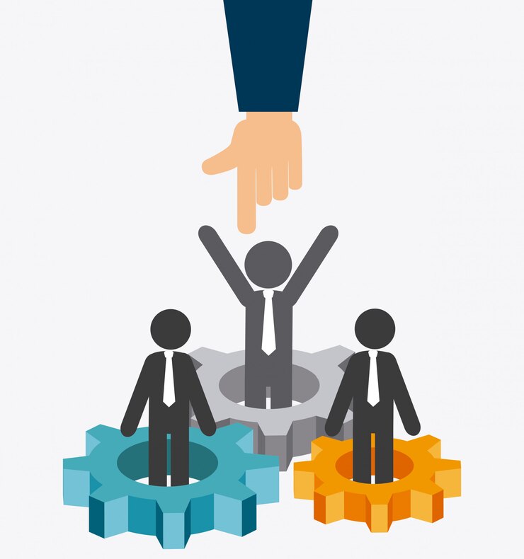 Vetor projeto de recursos humanos.