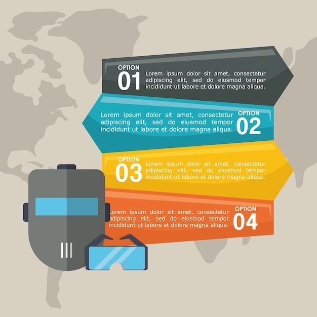 Projeto de segurança industrial infográfico