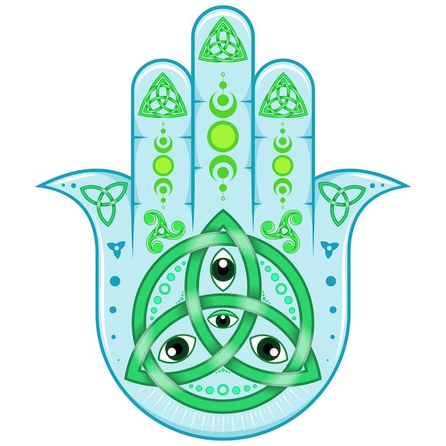 Projeto de símbolo de proteção hamsa