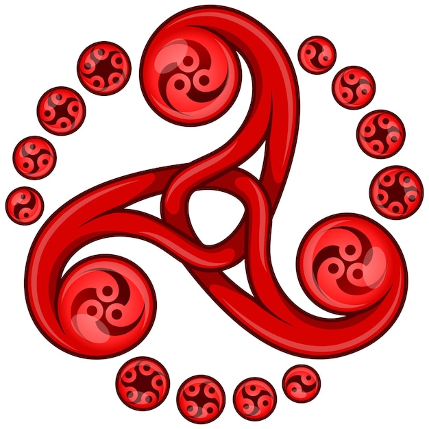 Vetor projeto de símbolo triskelion atado