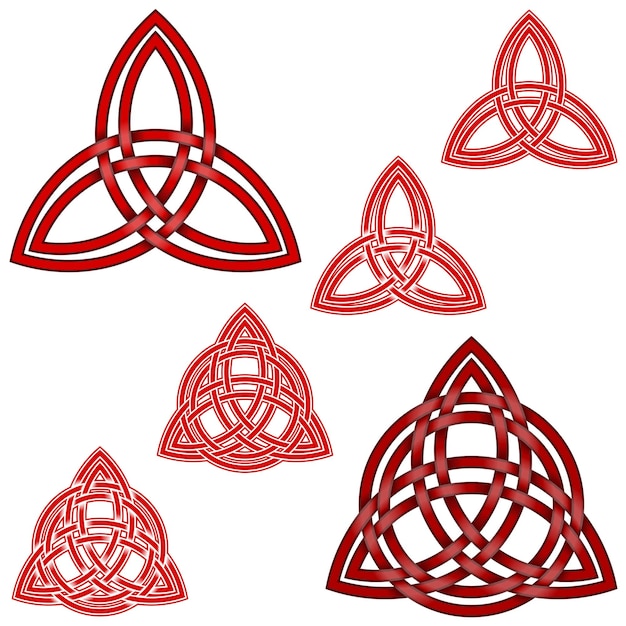 Projeto de símbolo wicca de triquetra entrelaçado duplo com círculo