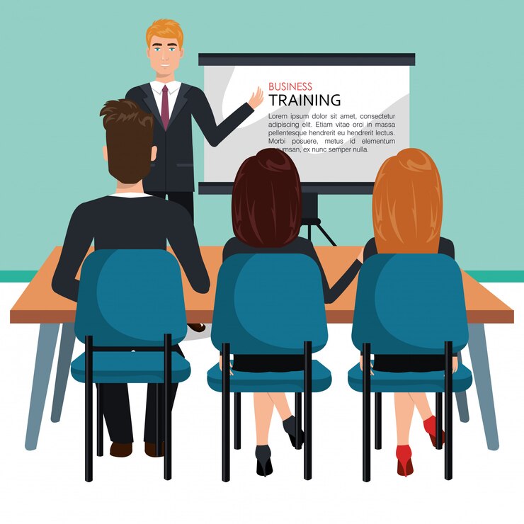 Vetor projeto de treinamento de negócios
