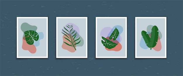 Projeto de vetor de arte de parede botânica