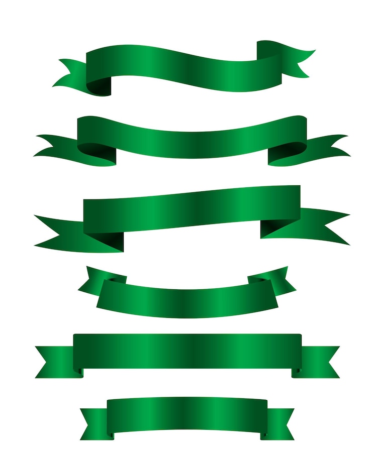 Vetor projeto de vetor de conjunto de fita verde