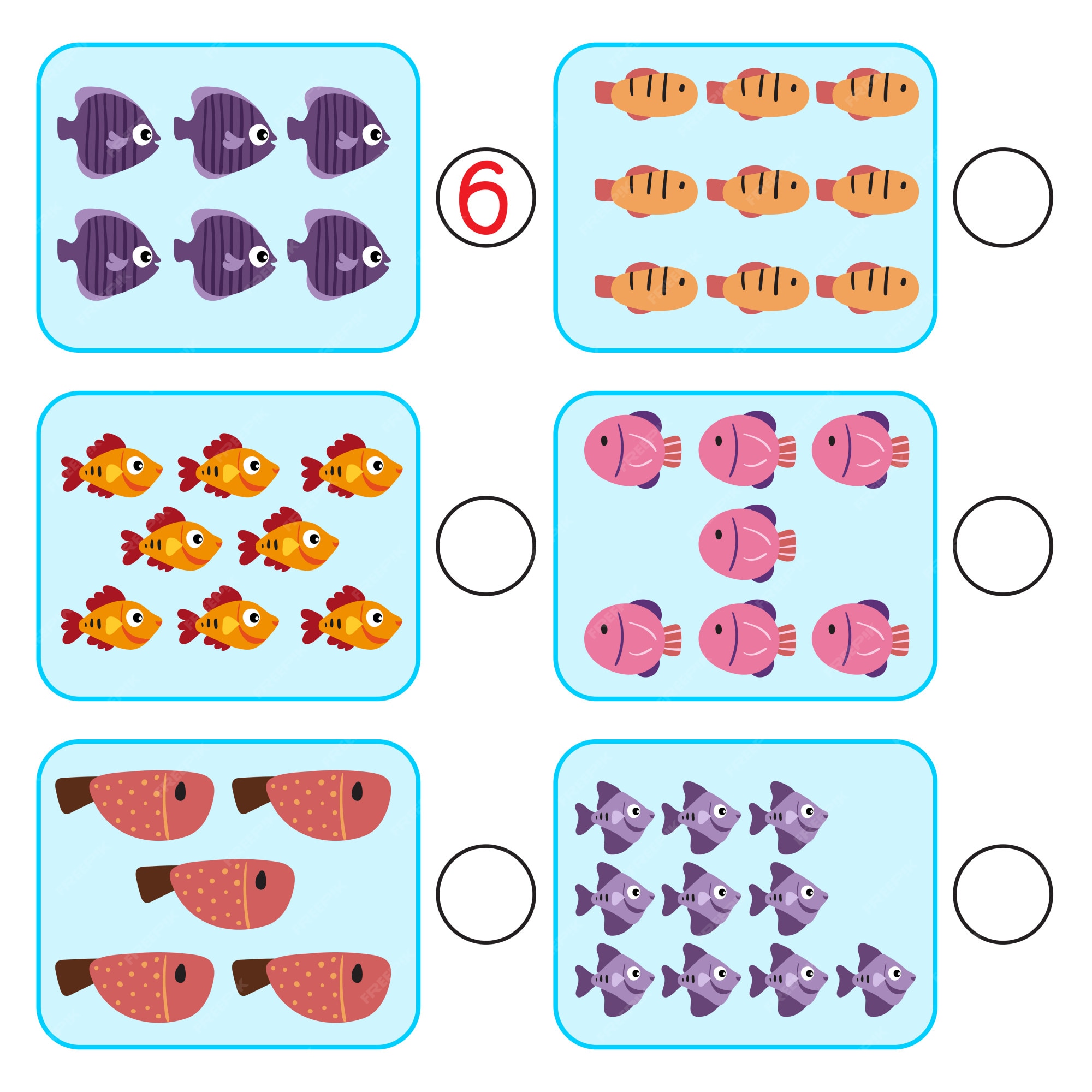 jogo de matemática infantil, conte quantos deles. Brinquedos infantis  6815640 Vetor no Vecteezy